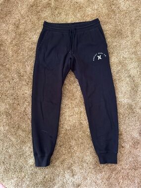 Black Hurley joggers; excellent condition